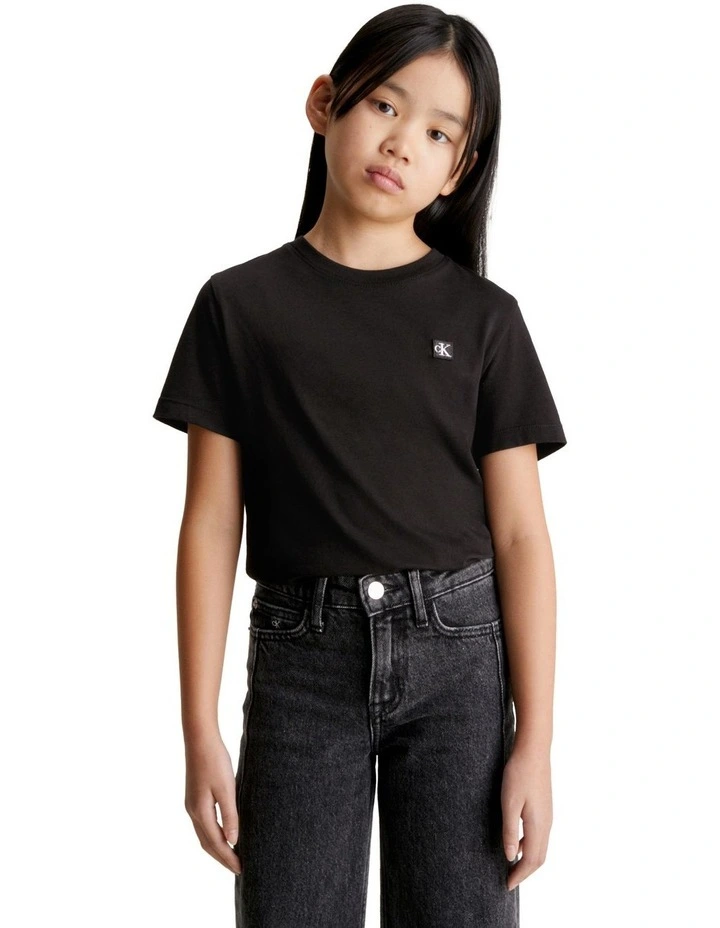 Monogram Mini Badge T-shirt in Black