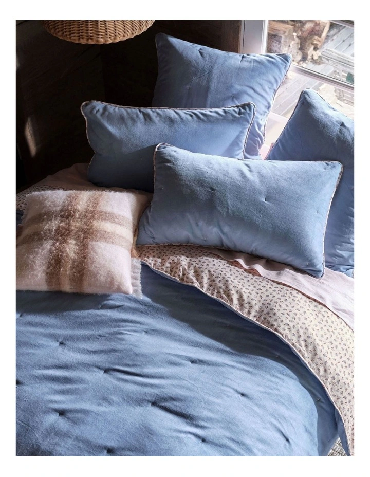 Petula Quilt Cover Set in Cornflower