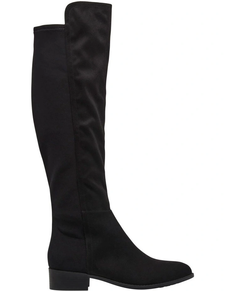Nayli Knee High Boots in Black Suede