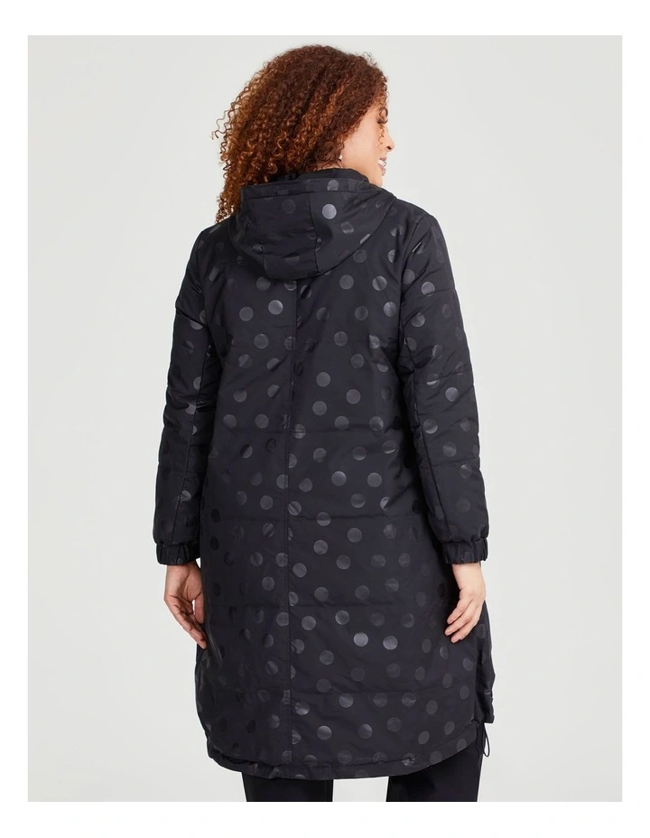 Shower Resist Spot Puffer Jacket in Black