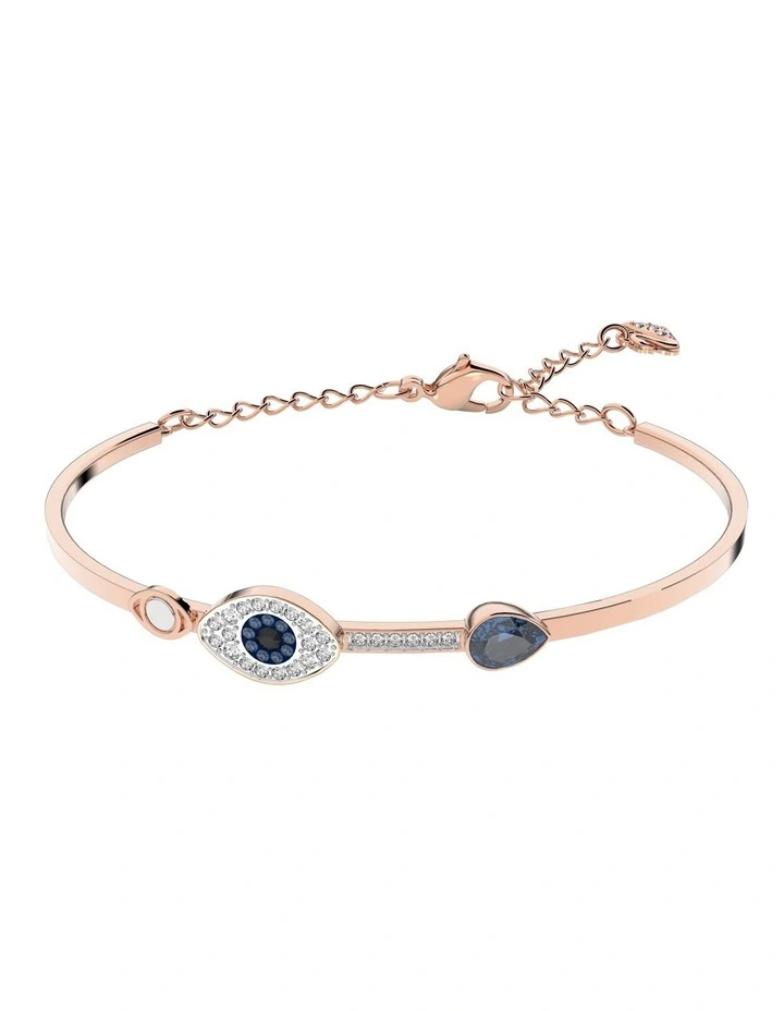 Bangle Evil Eye Mixed Metal Finish in Blue
