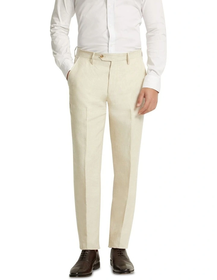 Byron Linen Trousers in Stone