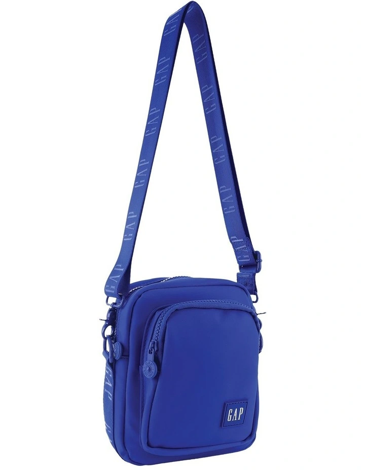 Nylon Square Cross-Body Bag in Blue