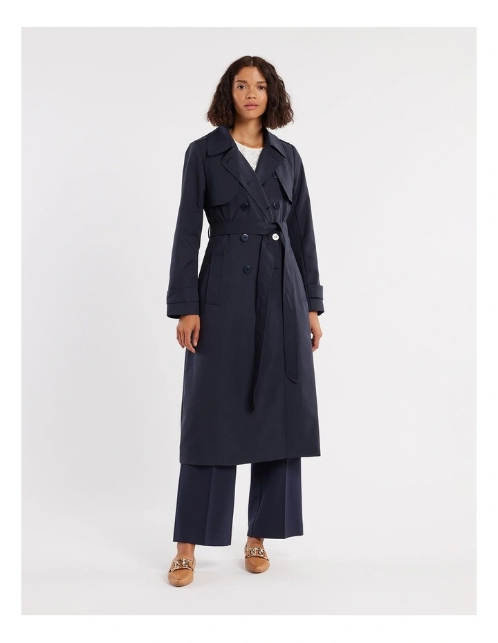 Miley Trench Coat in Navy