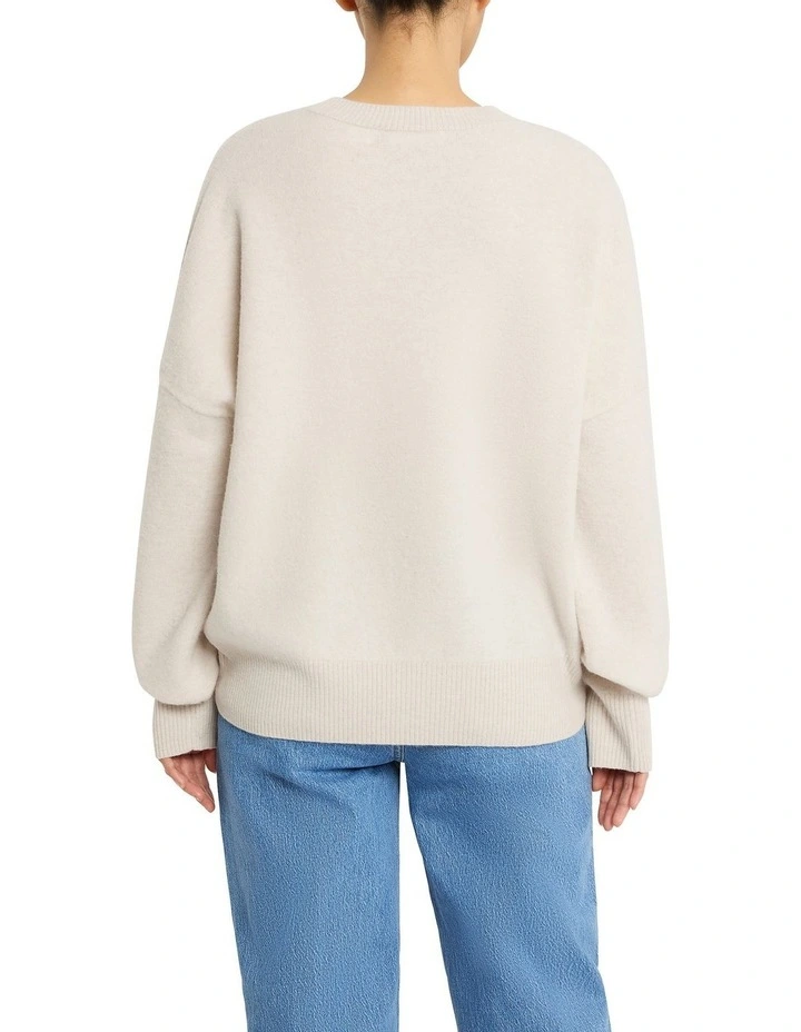 Origin Crewneck Knit Top in Cream