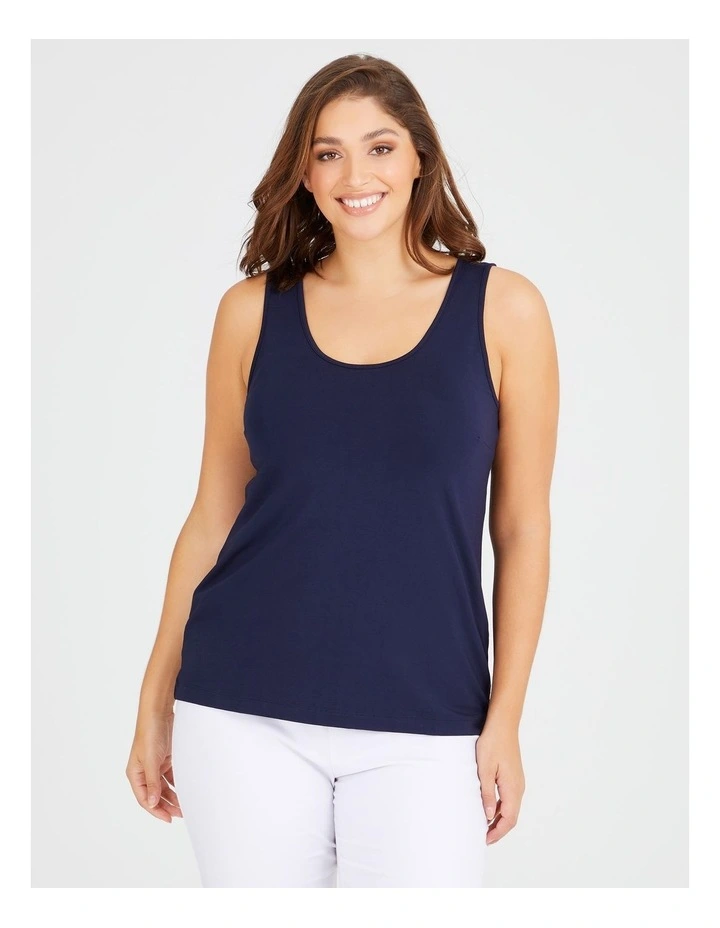 Bamboo Reversible Ultimate Cami in Dark Indigo