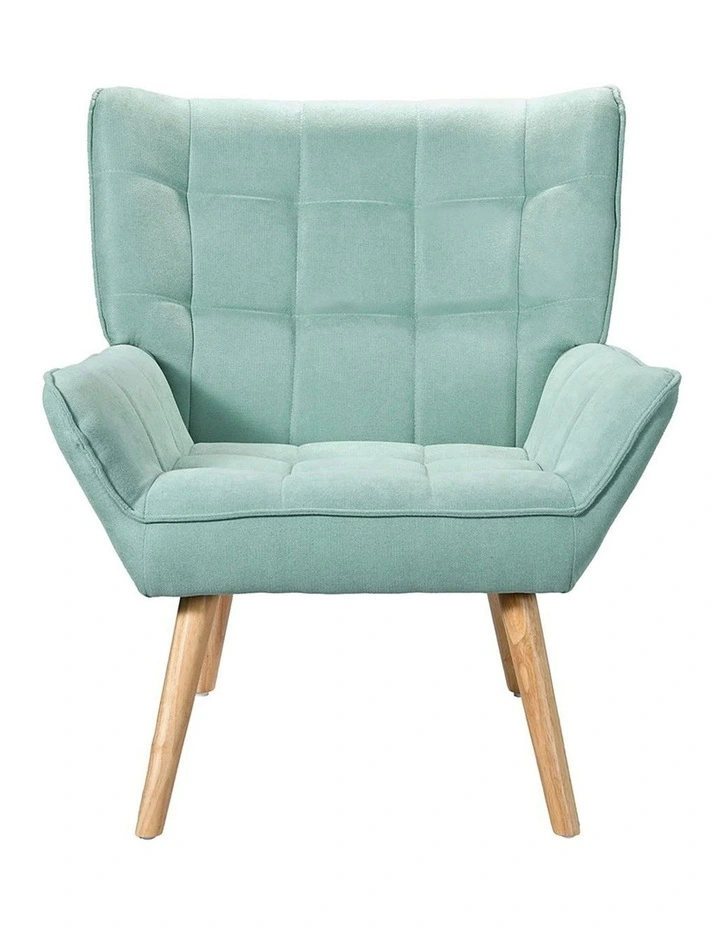 Cindy Armchair Linen Fabric in Blue