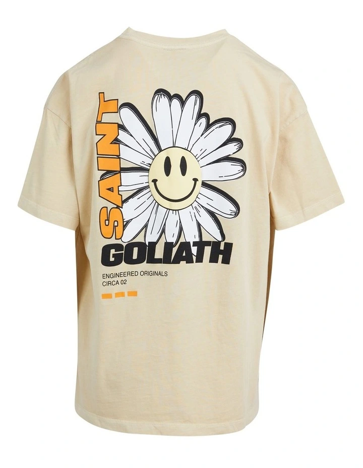 Happy Flower Tee (8-16 Years) in Natural