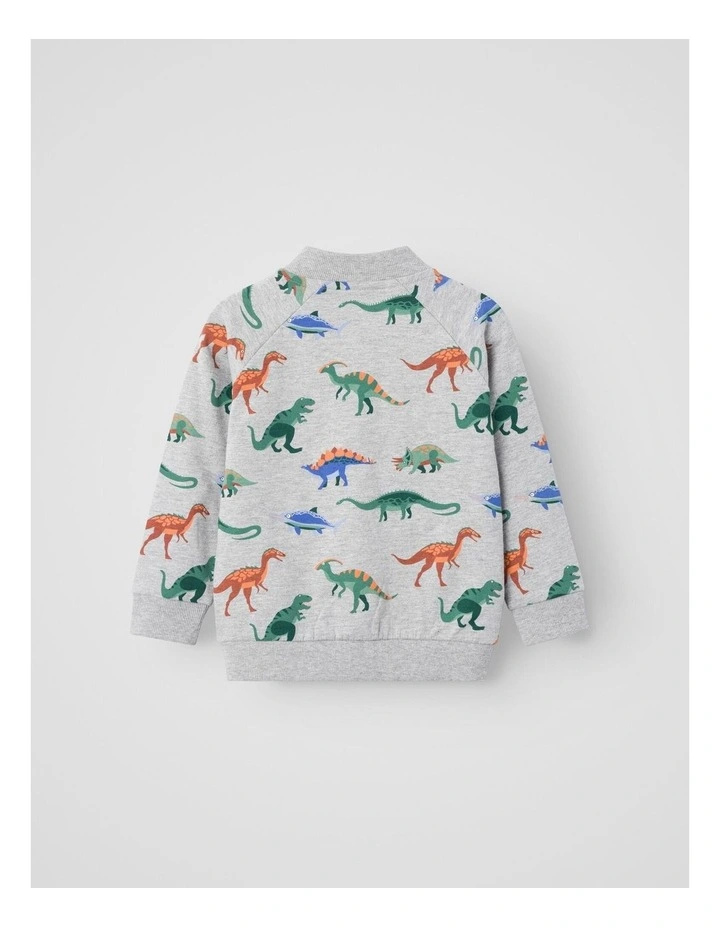 Nesve Printed Jacket in Grey Melange