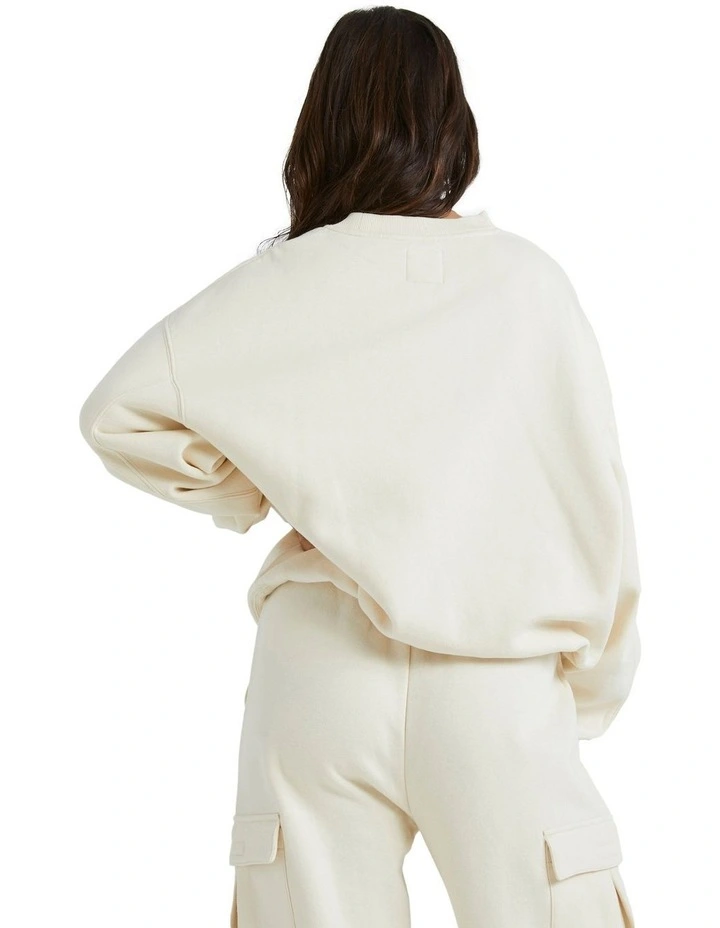 Palm Life Kendall Crew Jumper in White Cap