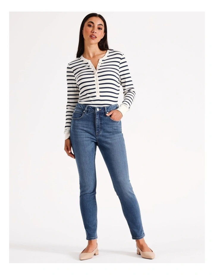 Organic Blend Petite Skinny Jean in Marine