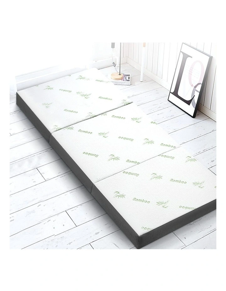 Bamboo Foam Single Foldable Mattress in Multi