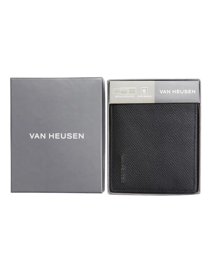 Tri-Fold Wallet with Coin Purse in Black