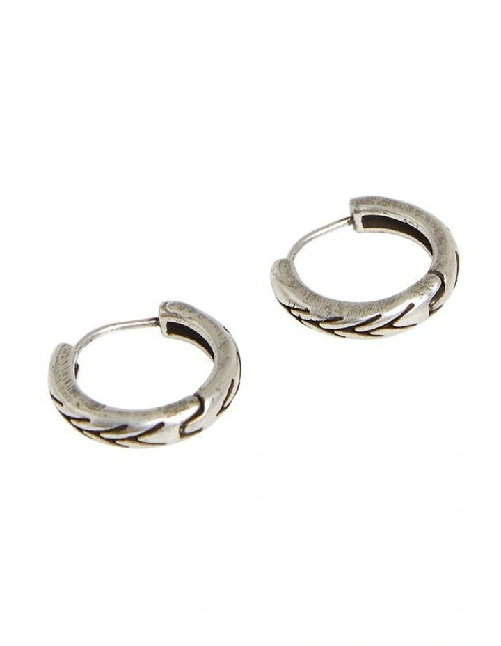 Hoop Pendant Earrings in Silver