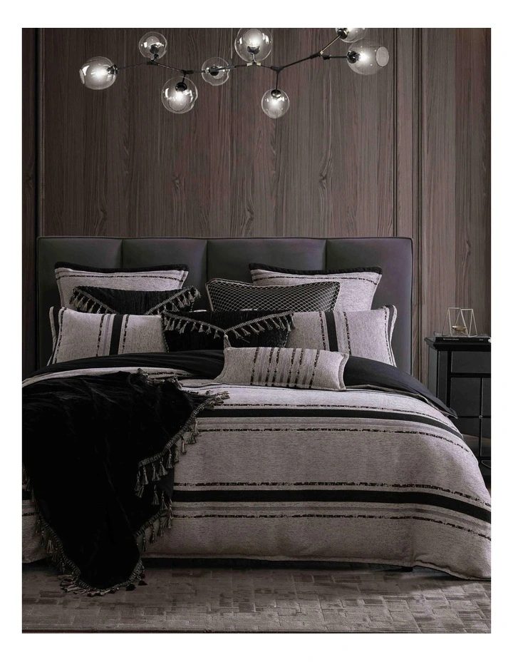 Gambusi Quilt Cover Set in Smoke