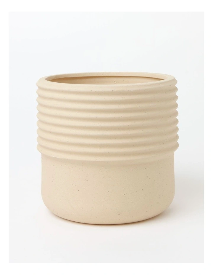 Vida Ceramic Pot 17x17x15.7cm in Light Brown