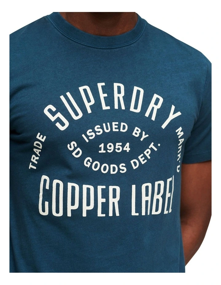 Copper Label T-shirt in Blue Bottle