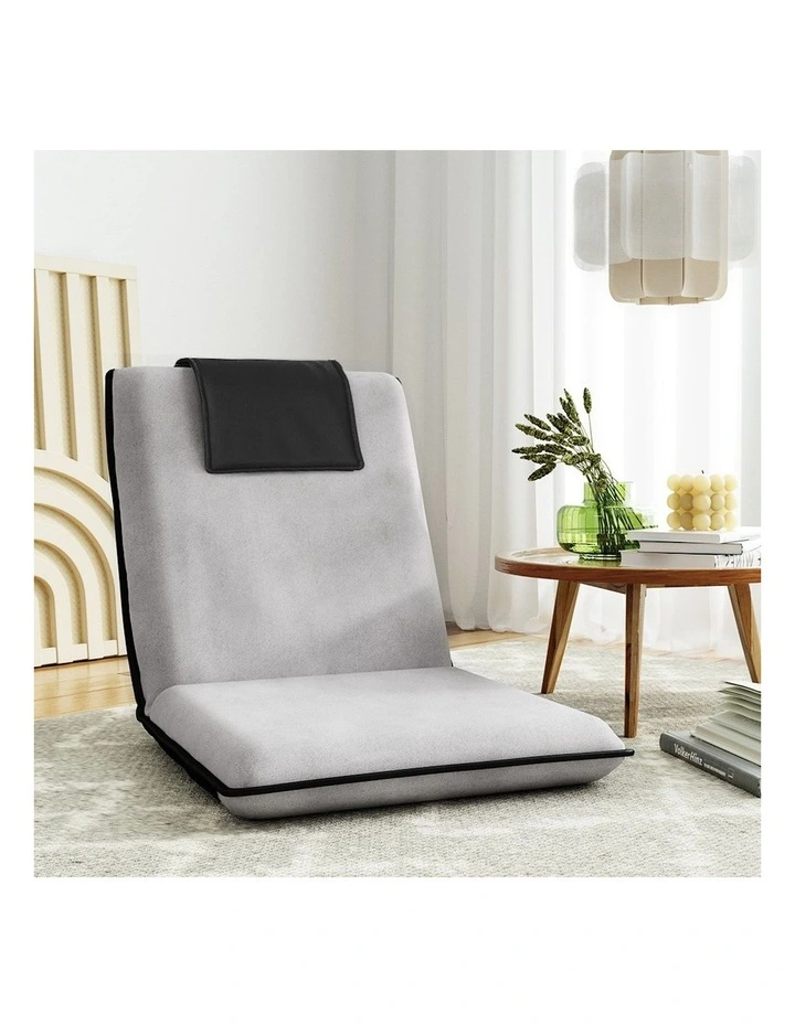 Floor Lounge Sofa in Velvet Grey