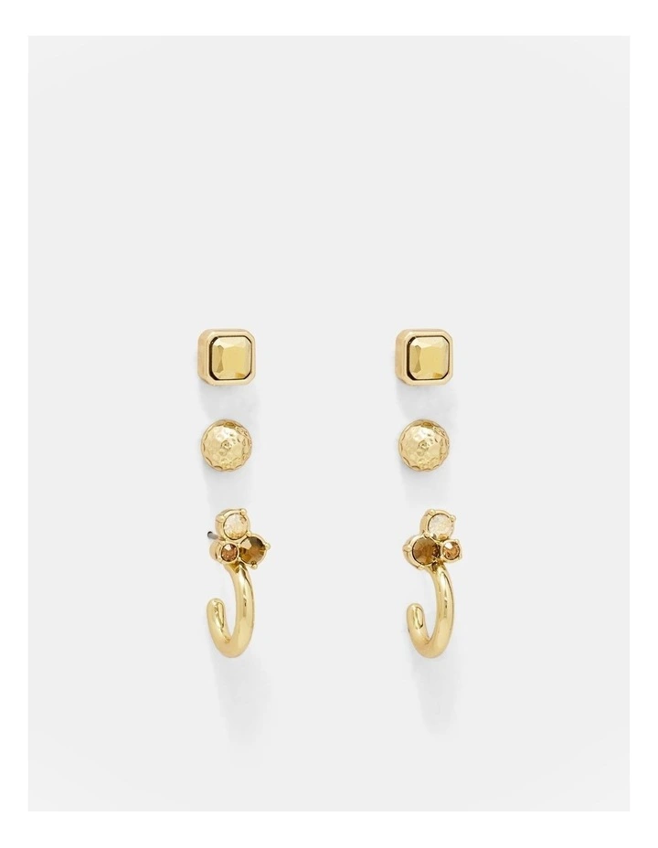 Superstar Earrings Set in Gold