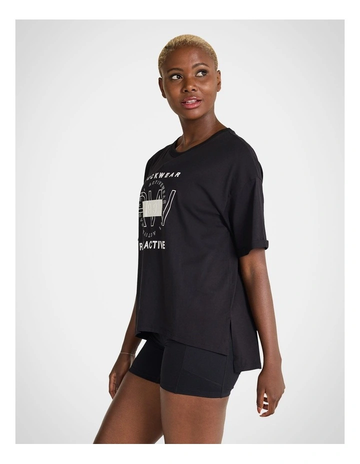 Logo Boyfriend Tee in Black