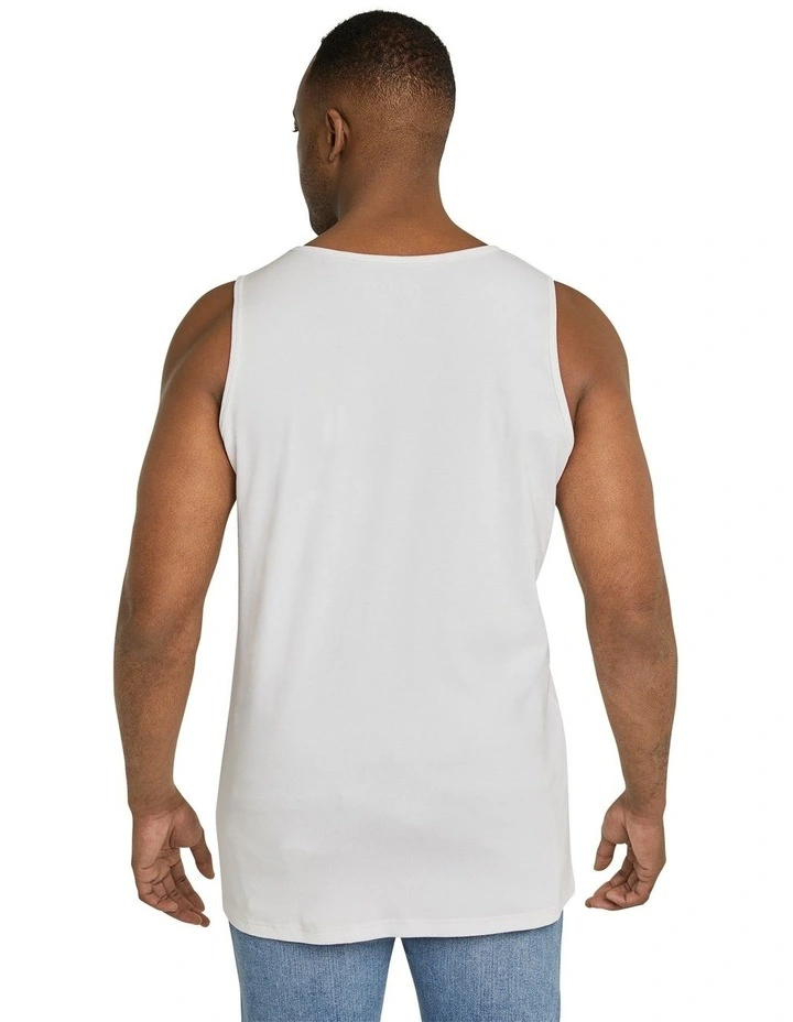 Essential Rib Tank in White