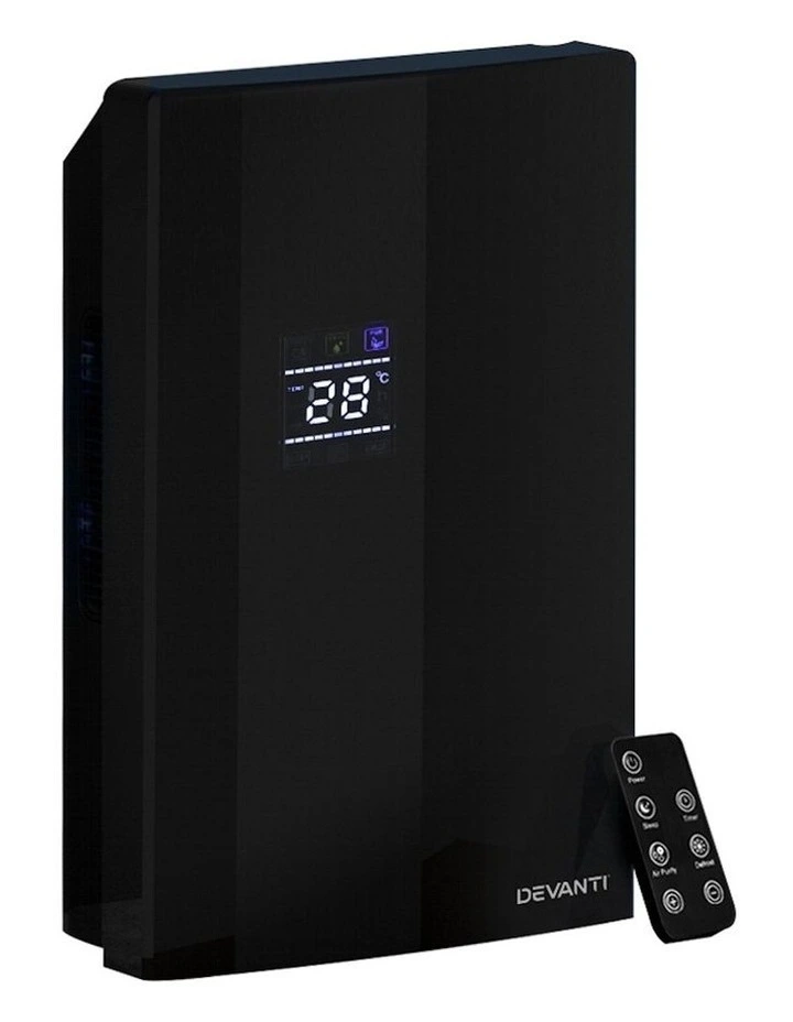 Dehumidifier 2L Air Purifier in Black