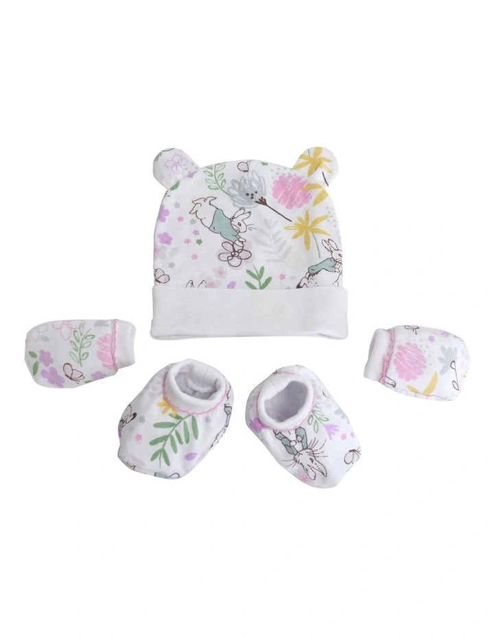 New Adventures of Peter Rabbit Layette Set 3 Pieces in White
