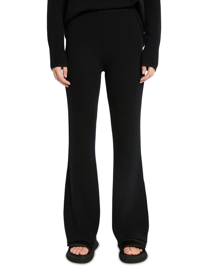Moda Cashmere Knit Pant in Black