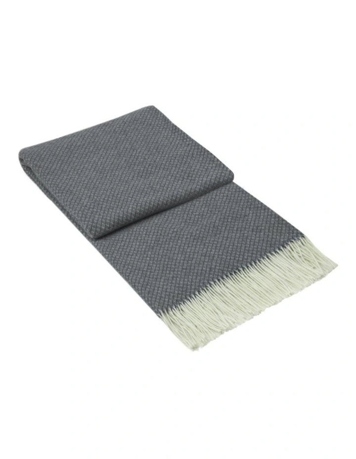 Chiswick Throw Blanket in Dark Grey
