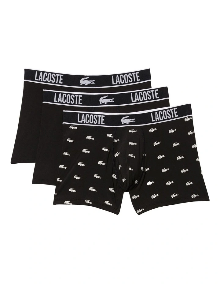 Active Print Micro trunks 3 Pack in Black