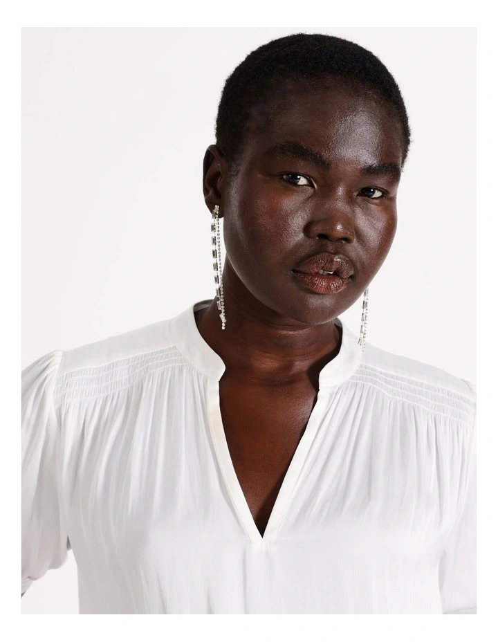 Linear Diamante Earring in Silver