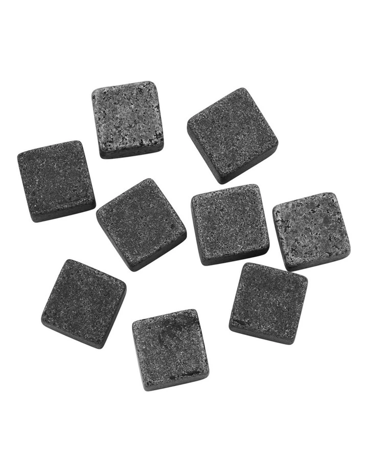 Cocktail & Co Reusable Whisky Stone Set of 9 Charcoal Gift Boxed