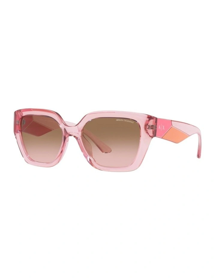 0AX4125SU Sunglasses in Shiny Transparent Pink