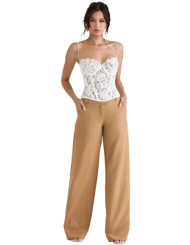 Cameron Relaxed Tailored Trousers in Caramel