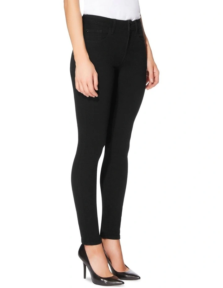 Sexy Curve Overdye Skinny Jean in Black