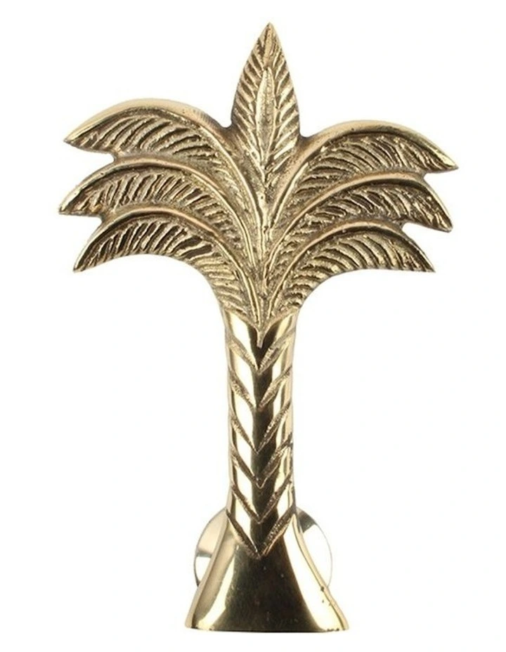 Belize Antique Brass Palm Tree Door Knocker 14x7cm in Gold