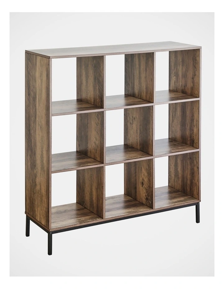 Cuba Medium Bookshelf 90cm in Walnut Black