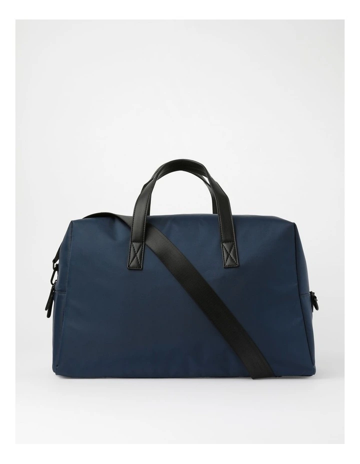 Lux Nylon/PU Weekender Bag in Navy