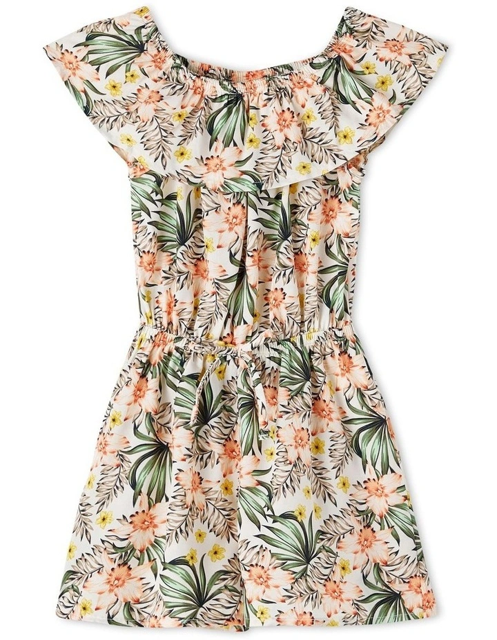 Vinaya Patterned Playsuit in White Alyssum