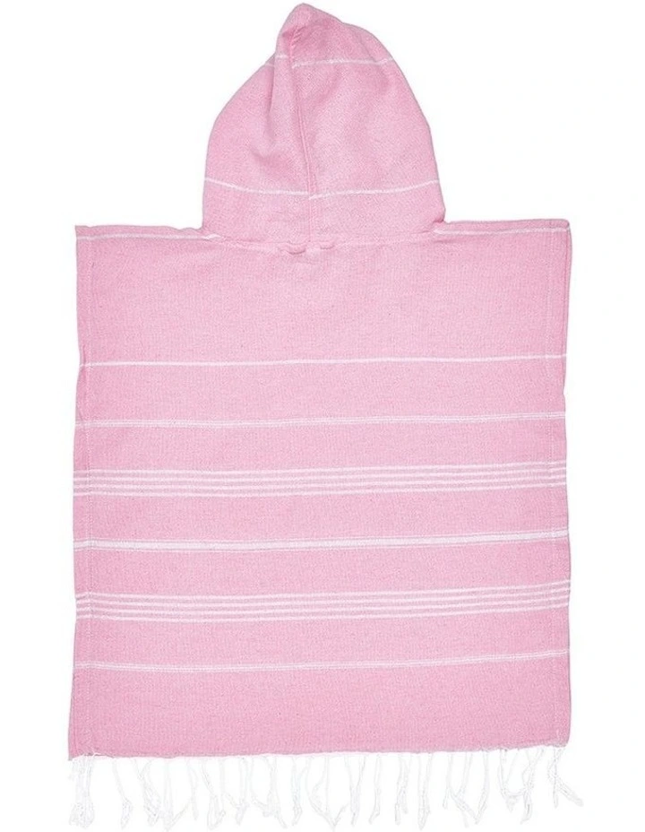 Hooded Beach Towel in Baby Pink