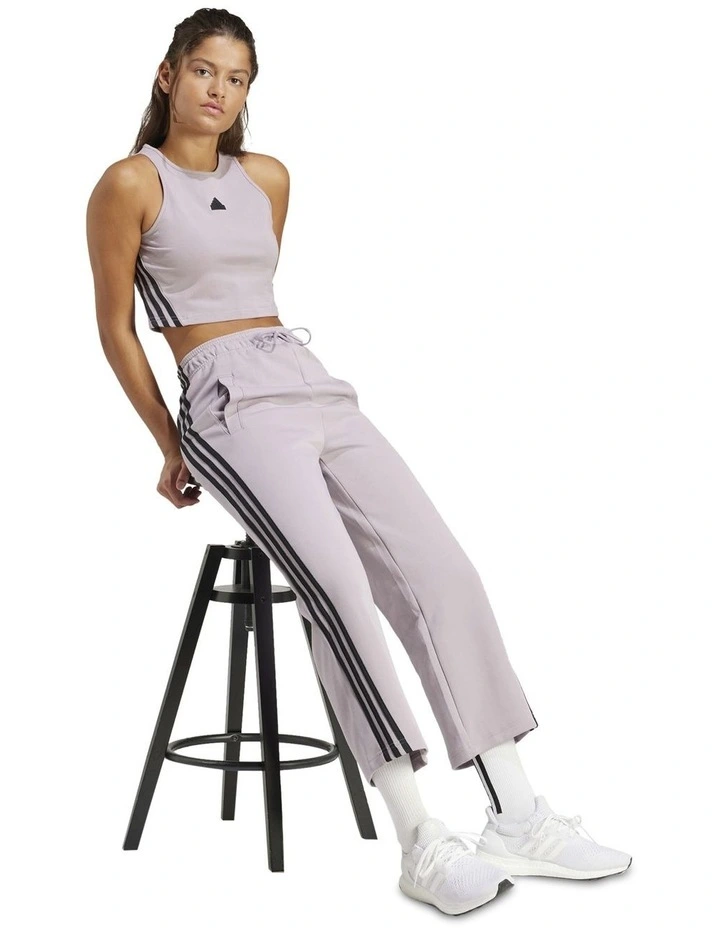 Future Icons 3-Stripes Open Hem Joggers in Preloved Fig