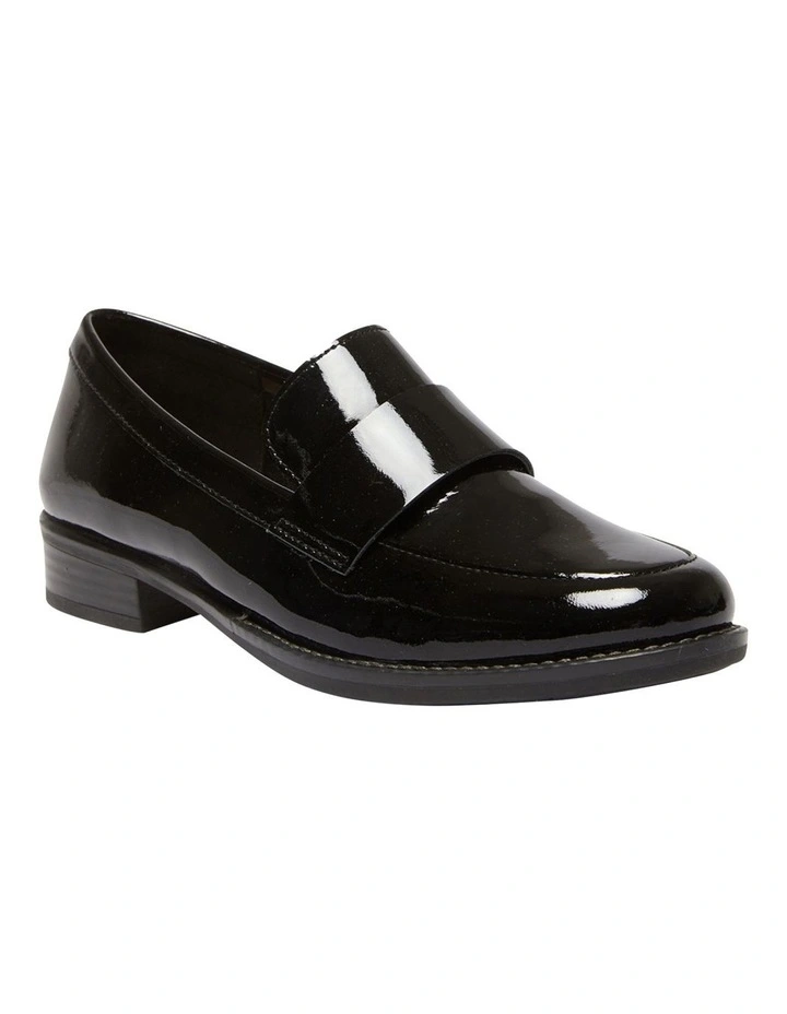 Infinity Flat Shoes in Black Patent Leather