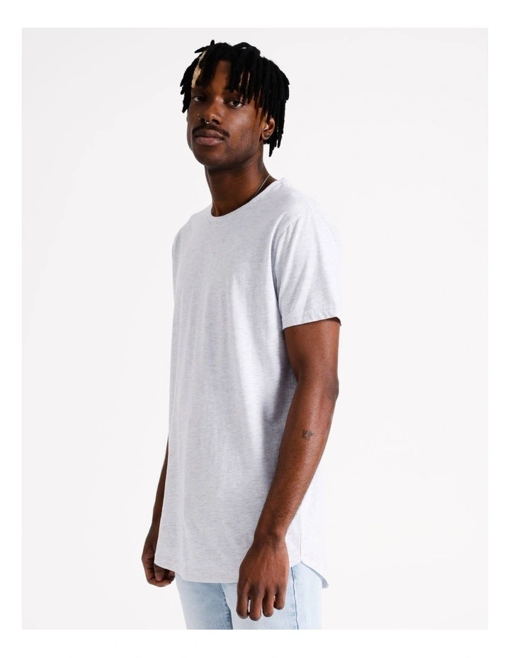 Hadspen Drop Shoulder Curved Tee Vanilla