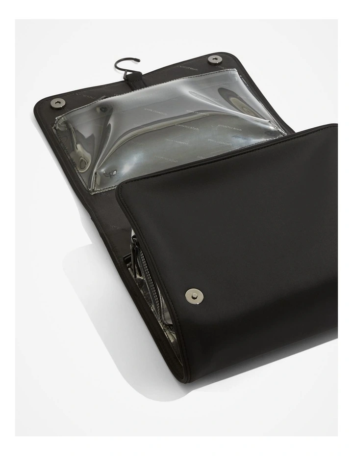 Neoprene Roll-up Cosmetic Case in Black