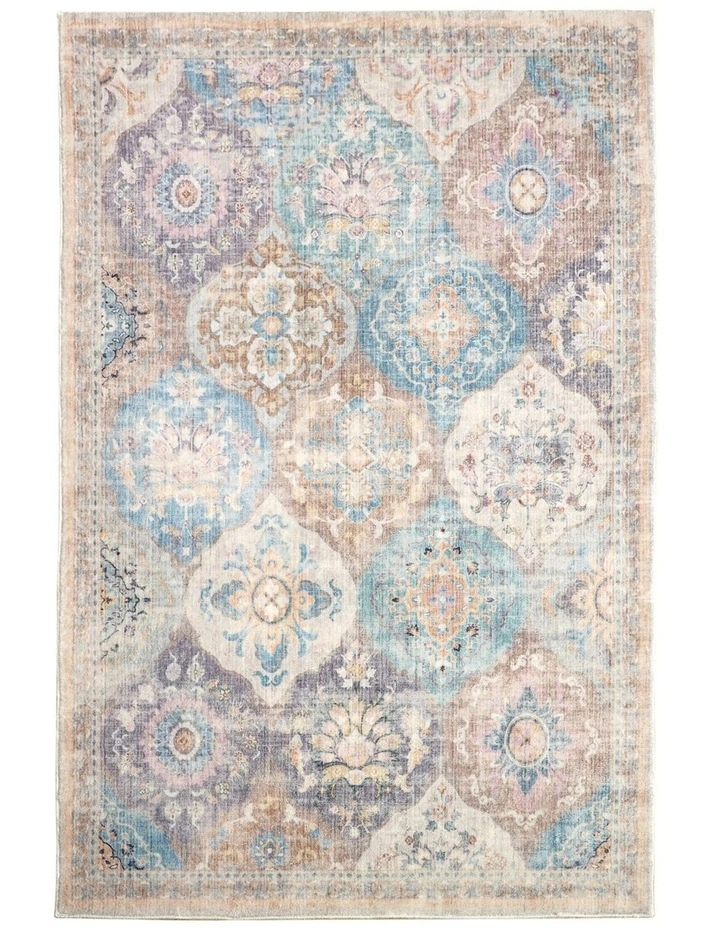 Chighu Distressed Machine Washable Rug 90x150cm in Multi