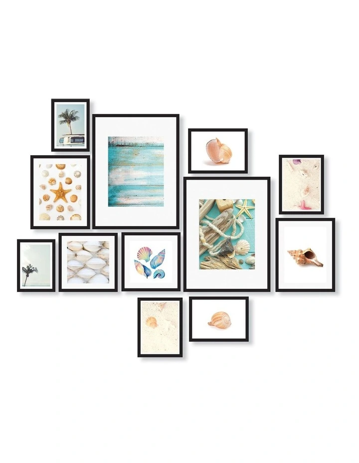 Instant Gallery Wall 12 Piece Frame Set in Black