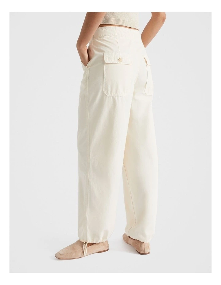 Cotton Cargo Pant in Cream