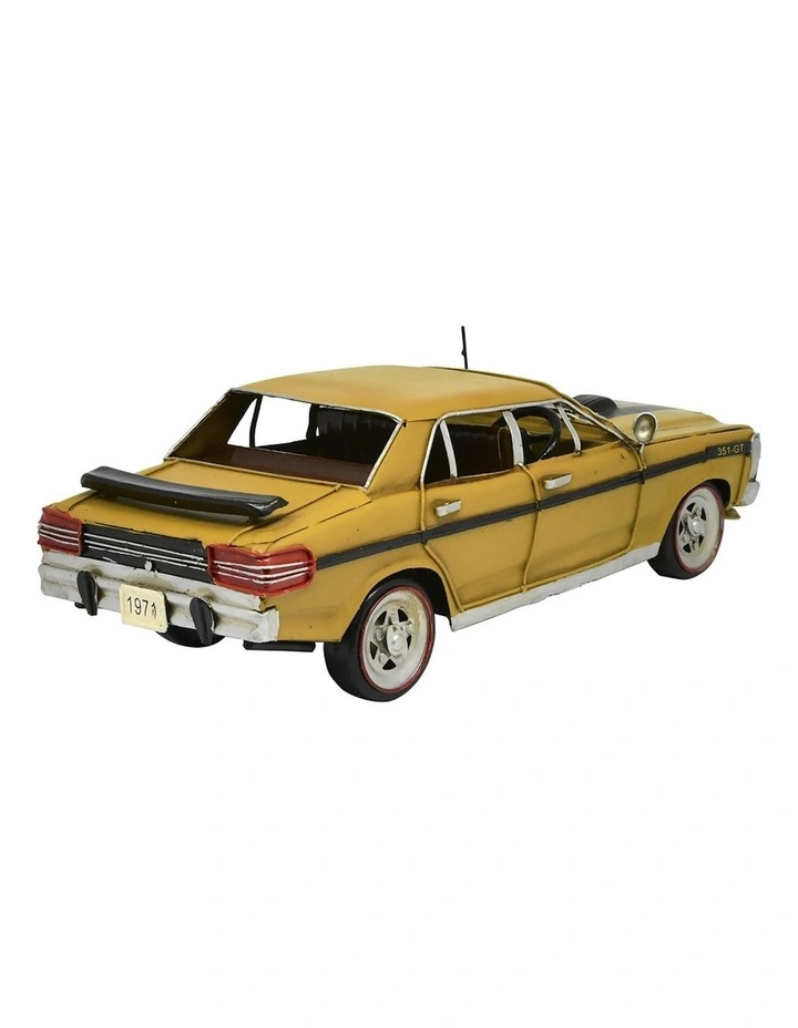 Vintage Ford XY GT Car Ornament 30cm in Yellow/Black