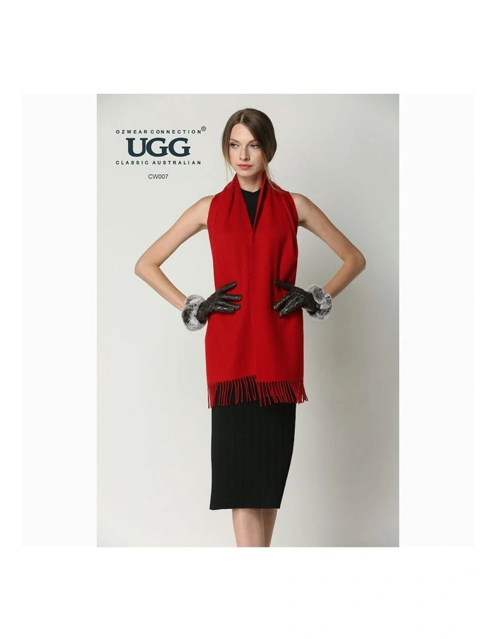 Cashmere And Wool Scarf in Tomato