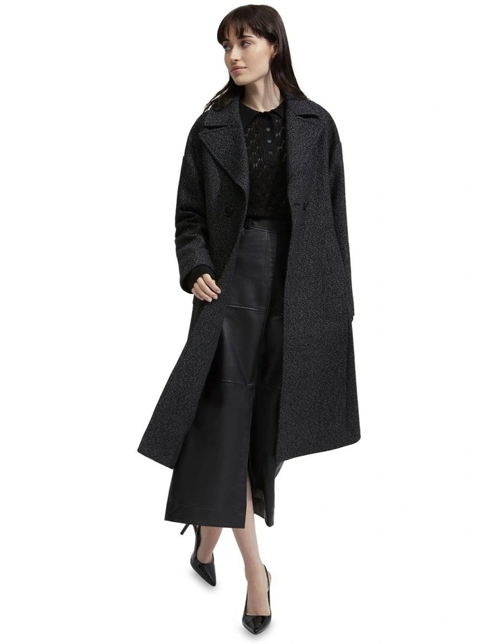 Celia Wool Rich Coat in Black